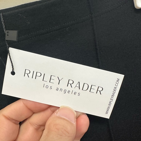 Ripley Rader  Los Angeles BLACK PONTE KNIT WIDE LEG PANT: CROPPED - Picture 6 of 8